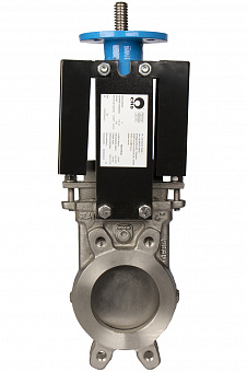 Задвижка шиберная односторонняя CMO A-02-ISO-E под электропривод. DN1200 PN2 нерж.сталь, ISO-фланец