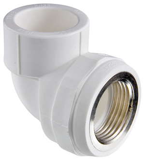 Угольник ПП PRO AQUA  переходной угол 90°, муфта-муфта Дн25-20