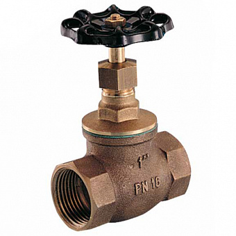 Клапан запорный Genebre 3228 DN25 PN16 Бронза / Бронза / PTFE, вн.резьба