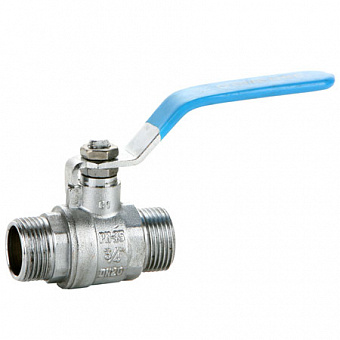 3033 06 DN25 (1") PN25 Кран шаровой полнопроходной GENEBRE, корпус-латунь, уплотнение-PTFE, НР/НР ручка- рычаг