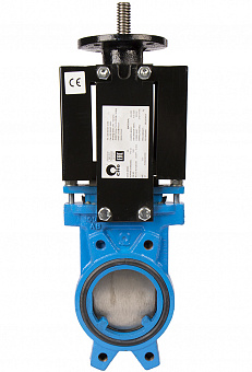 Задвижка шиберная двусторонняя под эл.привод. СМО AB-01-ISO(N)-E DN400 PN10 чугун, ISO-фланец