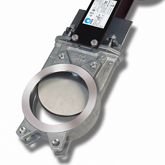 Задвижка шиберная односторонняя CMOA-02-R(N)-E DN600 PN3 нерж.сталь, редуктор