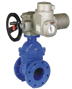 Задвижка AVK клиновая фланцевая короткая, с электроприводом AUMA PN16 серия 15/70-72 DN450