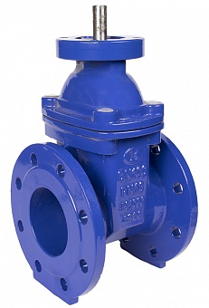 Задвижка с обрезиненным клином Zetkama 111D-C57, DN65, PN16, ф/ф, корпус-чугун, клин-EPDM, Tmax=110°С