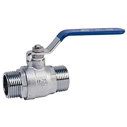 3033 05 DN20 (3/4") PN25 Кран шаровой полнопроходной GENEBRE, корпус-латунь, уплотнение-PTFE, НР/НР ручка-
 рычаг