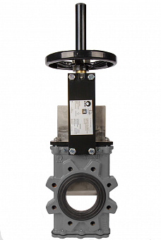 Задвижка шиберная двусторонняя СМО GL-02-HW-NR DN100 PN10 штурвал, нержавеющая сталь