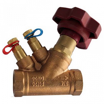 Муфтовый балансировочный клапан из бронзы Tecofi RC2106 Ду 1 Ру20