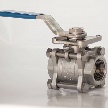 2025 10 DN065 PN63 Кран шаровой полнопроходной 3-х составной GENEBRE, корпус-AISI 316, уплотнение-PTFE,
 Tmax=180°C ВР/ВР ручка-рычаг