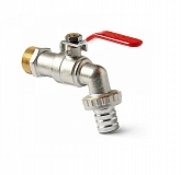 Дренажный шаровый кран со штуцером, ручка бабочка Tecofi RP1105P ДУ 3/4