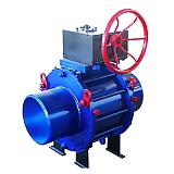 Кран шаровой под приварку "Маршал" 11с67п СП.00 DN-200 PN 2,5 Мпа с редуктором