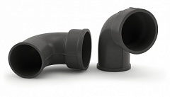 Отвод ПП 67˚ с р/к (цвет кирпичный) (Политэк, Россия) Дн110