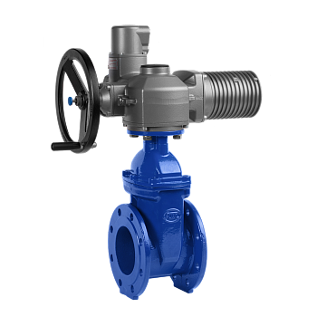 под эл.привод ГРАНАР Задвижка с обрезиненным клином KR12.02.500.16.Ф/Ф DN500 РN16 (ответные фланцы на PN16) Тмакс=120оС