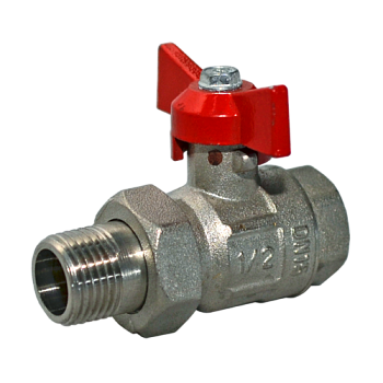 Кран шаровой никель Крепыш 332 Ду20м/р г/нак баб ГАЛЛОП