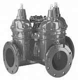 Задвижка AVK с 3-мя встроенными задвижками COMBI-CROSS PN10/16 серия 18/80 DN100