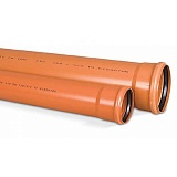 Труба ПП с р/к, Дн 110, Т 70°С (цвет кирпичный) (Политэк, Россия) толщ.ст. 3,4мм дл 2,0м