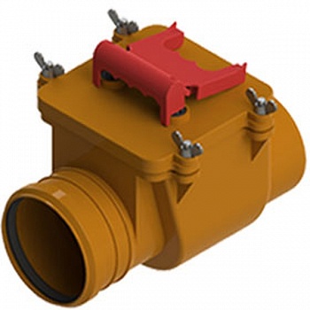 Клапан обратный ПВХ с резиновыми кольцами Т 45°С (Агригазполимер, Россия) Дн110