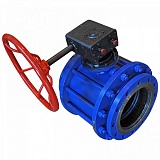 Кран шаровой фланцевый "Маршал" 11с67п СФ.00 DN-600 PN 2,5 Мпа с редуктором