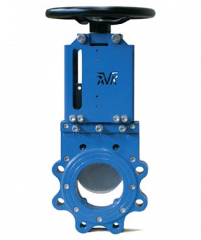 Задвижка AVK 702 ножевая шиберная с выдвижным штоком и маховиком DN500 PN 10