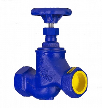 Вентиль запорный 201A Zetkama, DN010, PN16, Р/Р, Тмакс 200°C