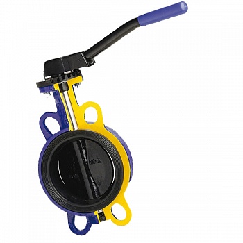 Затвор дисковый межфланцевый Zetkama 497В-032-C-68, DN032 PN16, GGG40 / CF8M / EPDM, Ручка