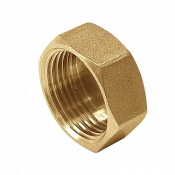 Заглушка штуцер, никелированная латунь Ду32