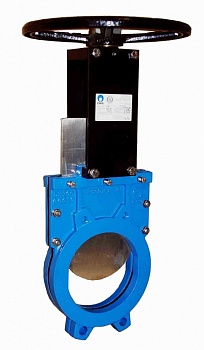 Затвор шиберная двусторонний СМО AВ-01-HW(N)-Е DN500 PN3 чугун, штурвал