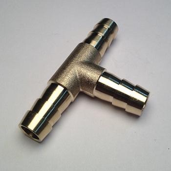 Тройник штуцер-штуцер-штуцер, латунь Ду25