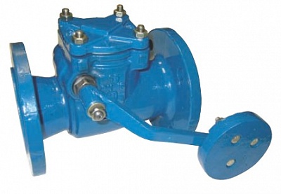 Клапан фланцевый створчатый обратный Tecofi CB3242 ДУ 80 Ру16 уплотнение латунь/резина