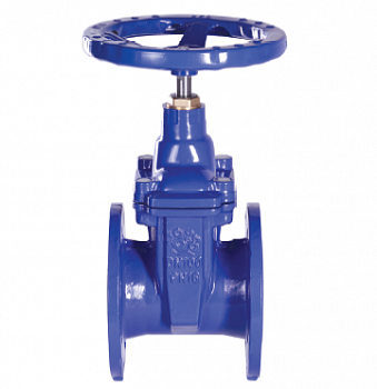 DN40 PN16 Задвижка с обрезиненным клином Rushwork, корпус-чугун, клин-EPDM, Tmax=120°C Ф/Ф, под электропривод.