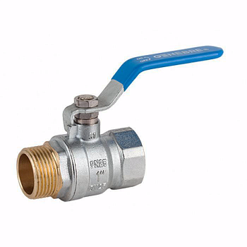 3034 03 DN10 (3/8") PN25 Кран шаровой полнопроходной GENEBRE, корпус-латунь, уплотнение-PTFE, НР/ВР ручка- рычаг