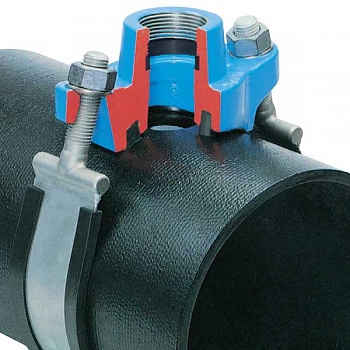 Универсальный врезной хомут резьбовой HAWLE 3500 DN 100 - 1 1/2"
