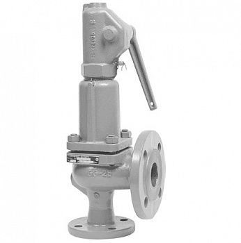 Предохранительный пружинный клапан фланцевый Tecofi SR3245 Ду 25 Ру16 с рычагом