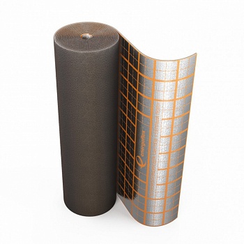 Рулоны Energofloor® Compact вспененный полиэтилен,фольгированный алюминий, Т до +70˚С, тлщ 5 мм Шир х дл 1,0x20 м