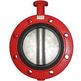 Затвор дисковый поворотный Xurox 205WV P DN40 PN16, GGG40 / AISI316, Viton, ручка