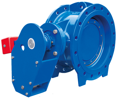 Поворотный обратный клапан с противовесом и гидравлическим приводом Tecofi CP4241 ДУ 250 Py16